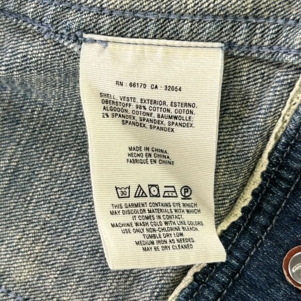 Anthropologie Pilcro The Letterpress Button Up Denim Trucker Jacket Womens Small - Picture 7 of 12